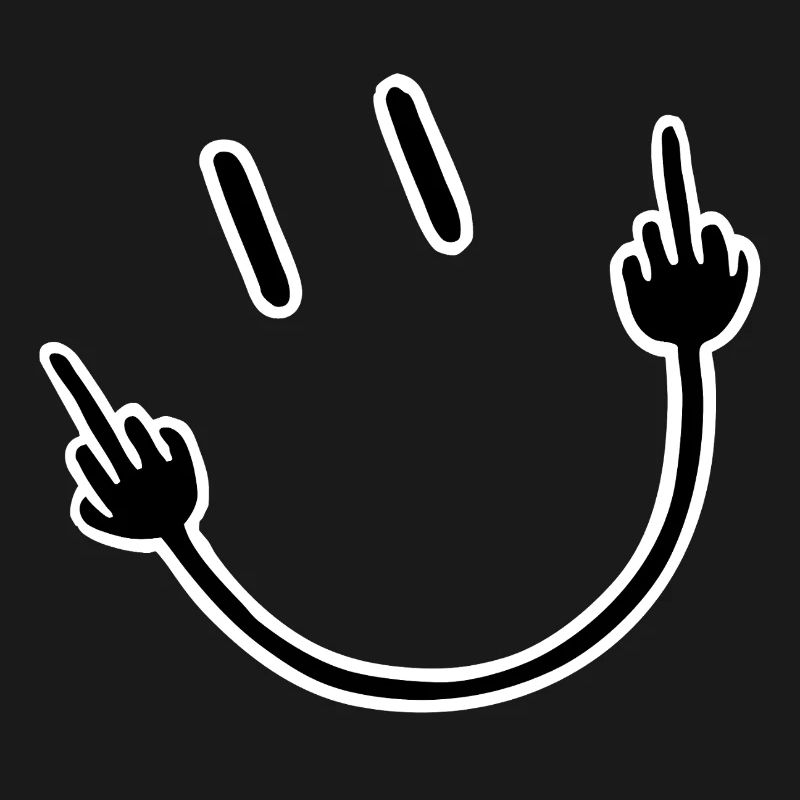 Gesicht mit Mittelfinger-Geste