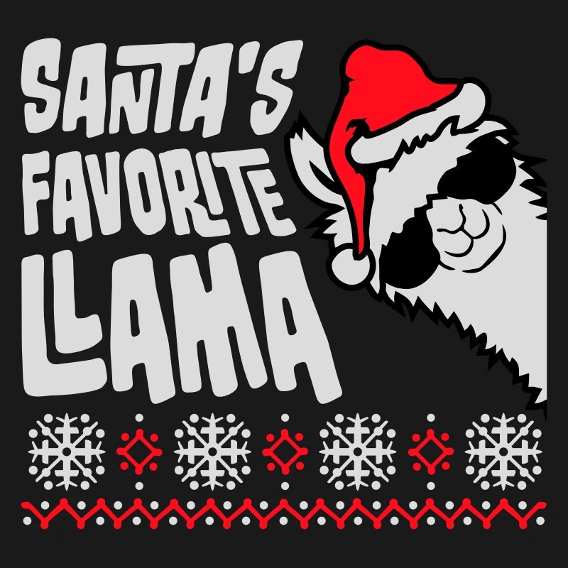 Santa's Favorite Llama Cool Side Sunglasses