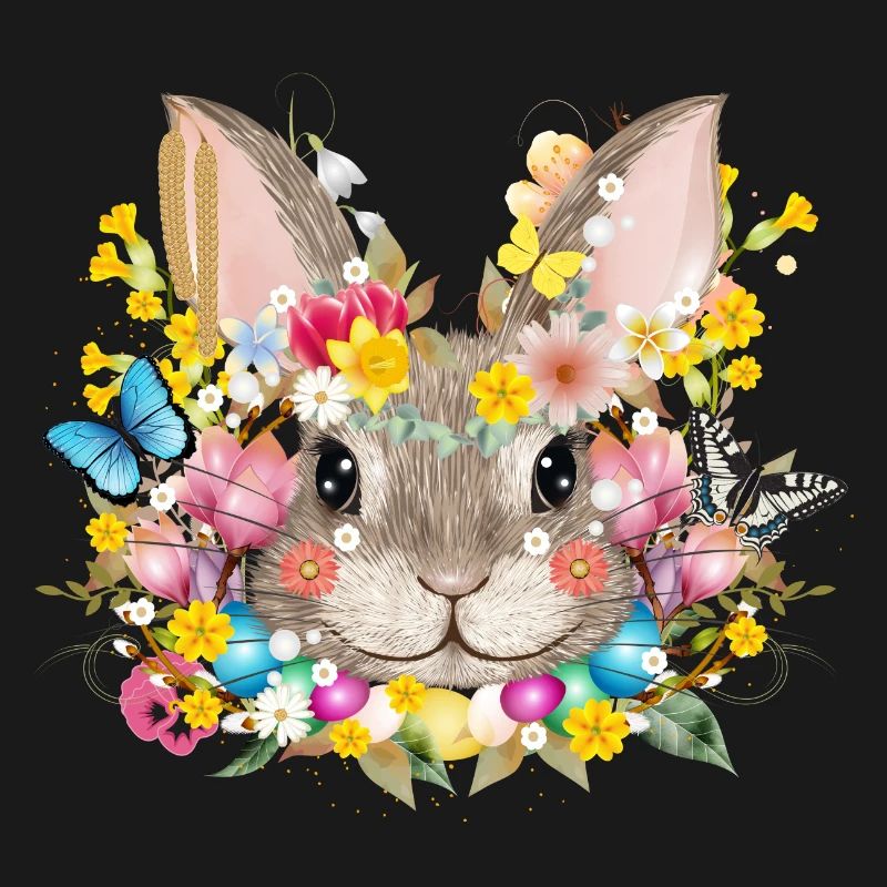 Rabbits in a spring-like Easter ambience