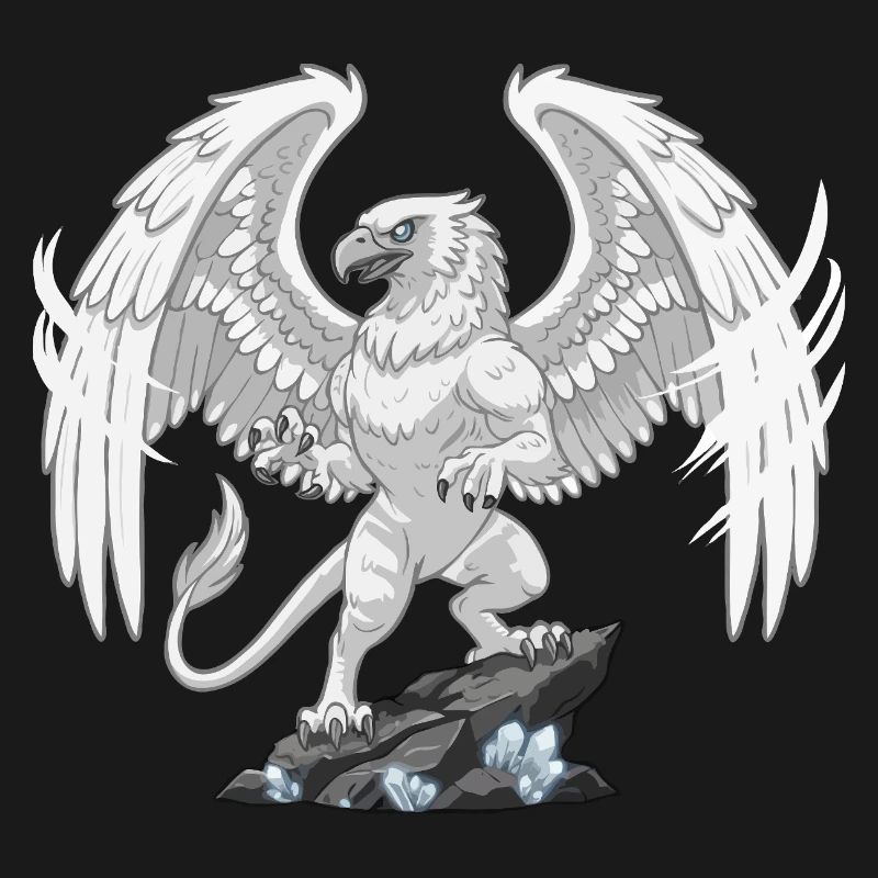 Mythical Gryphon on Crystal Rock