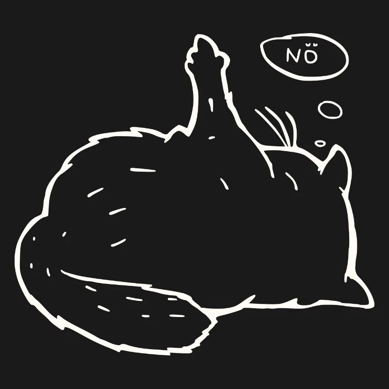 faule Katze Mittelfinger Statement nö Geschenk