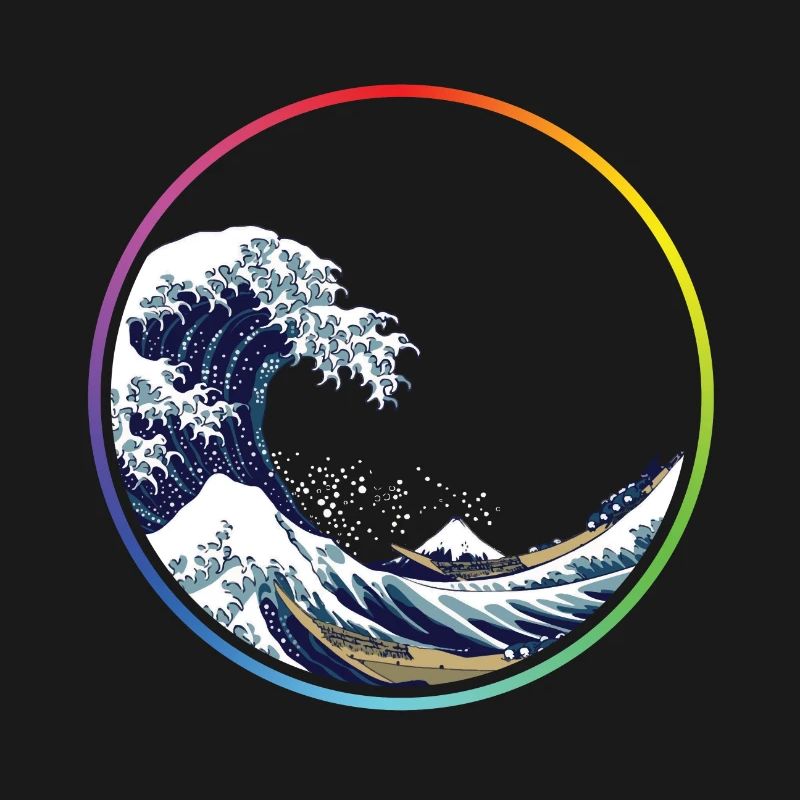 Rainbow Wave Circle