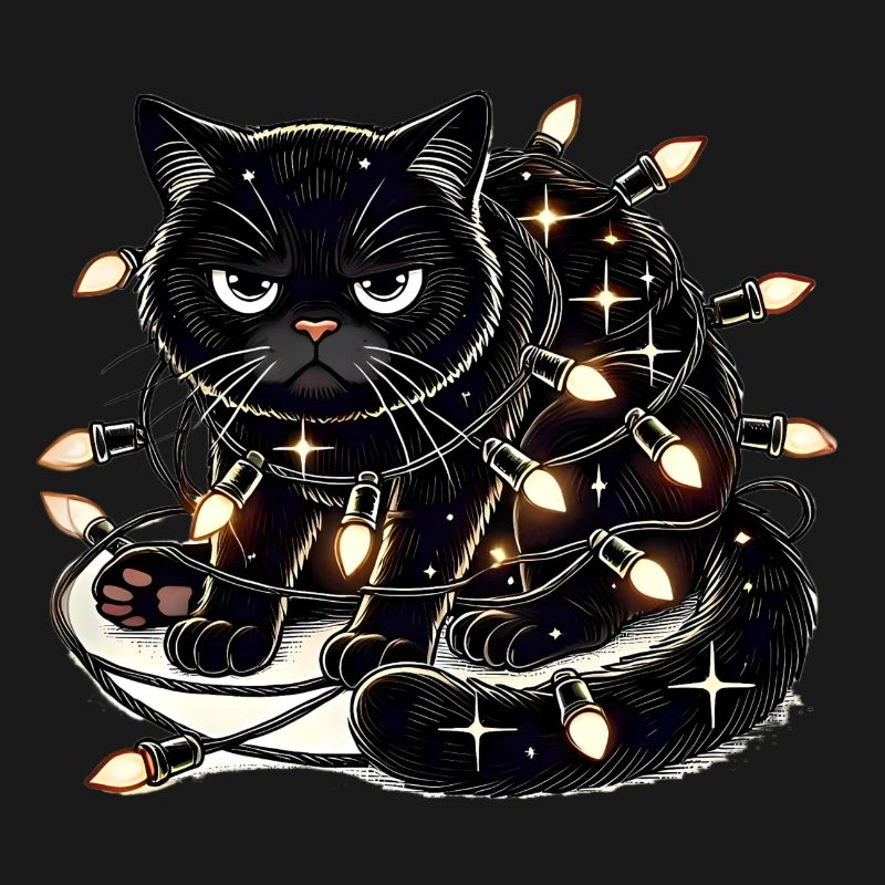 Grumpy Christmas Cat. Miau aber bitte ohne Lametta