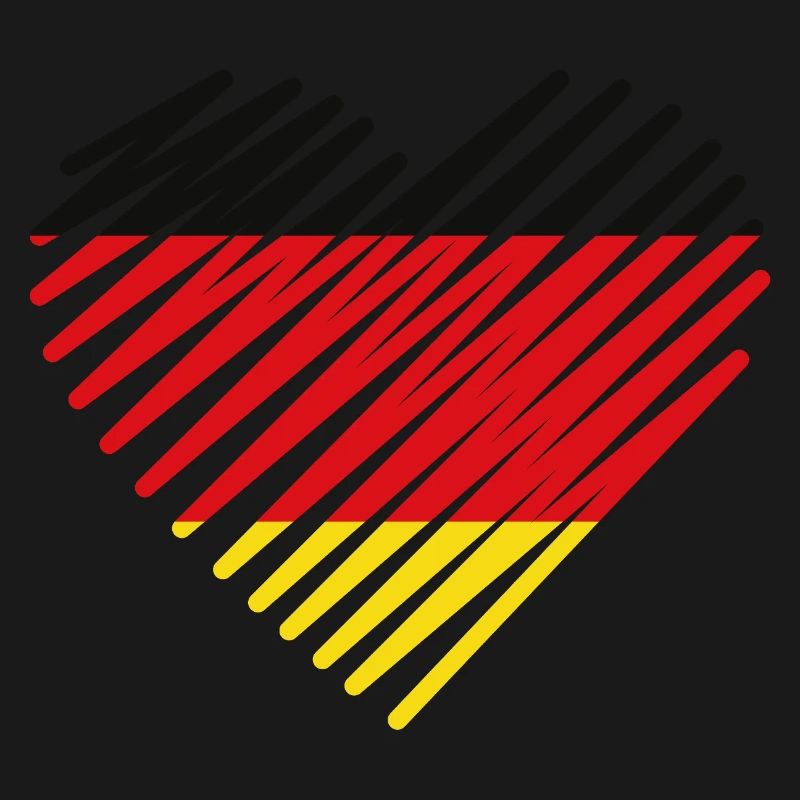 Drapeau allemand abstrait coeur design