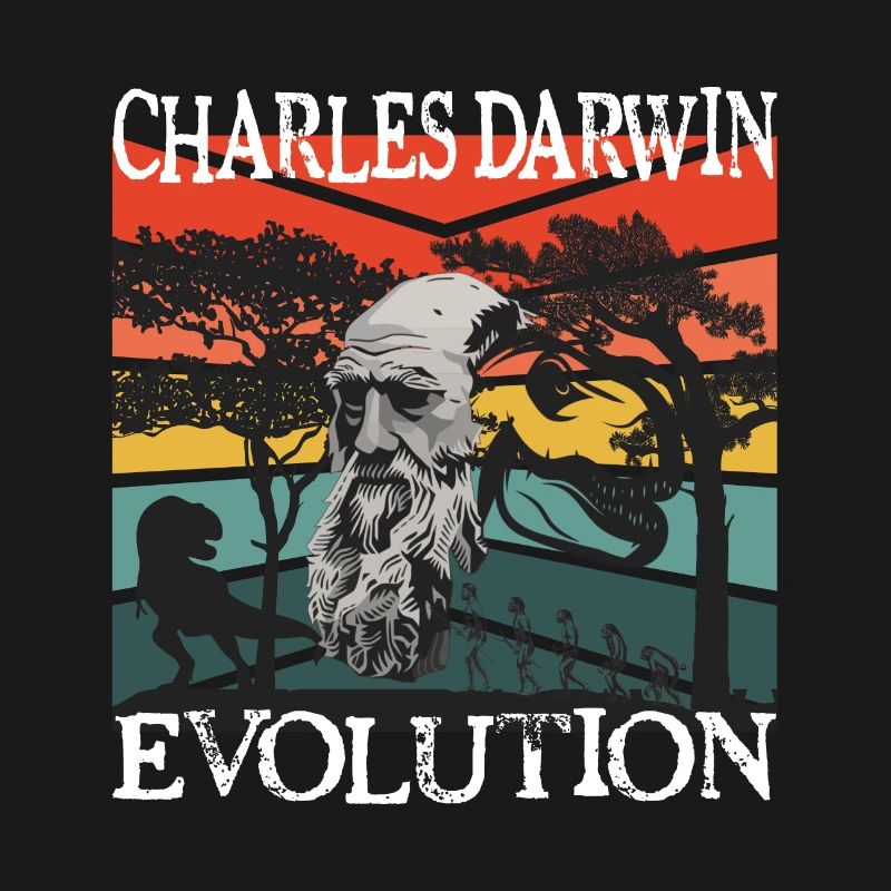 Charles Darwin Evolution textile Geschenkidee
