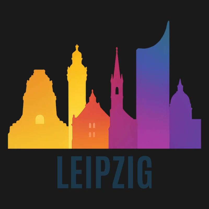 Leipzig Skyline Gradient