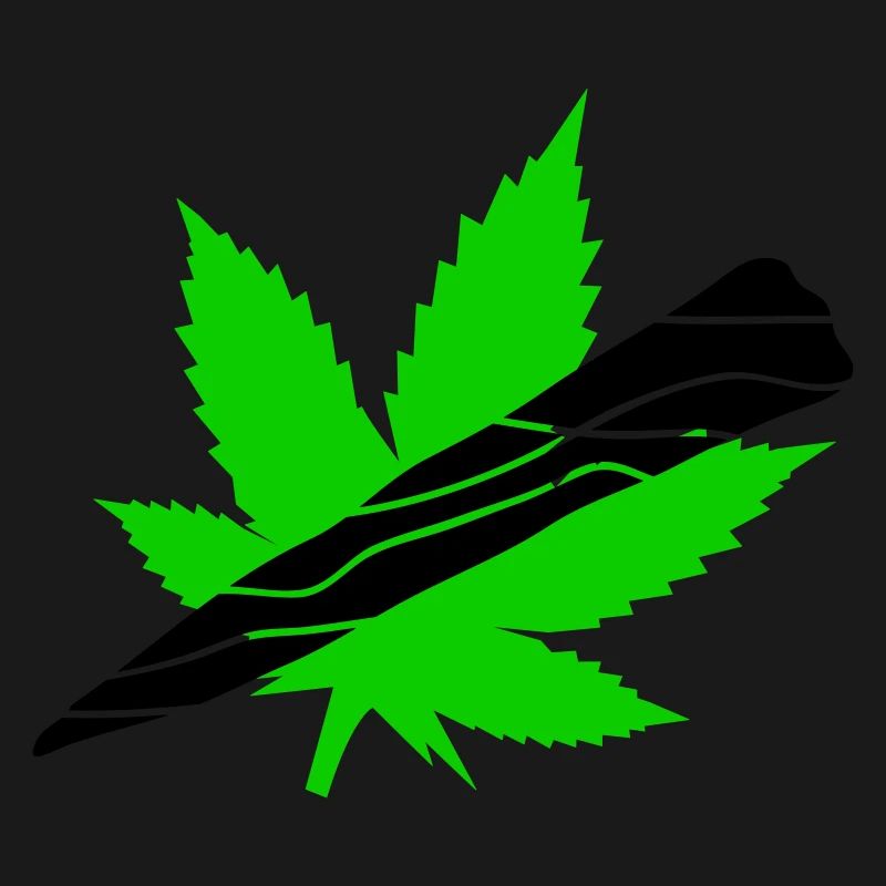 Néon Feuille De Cannabis Graphique