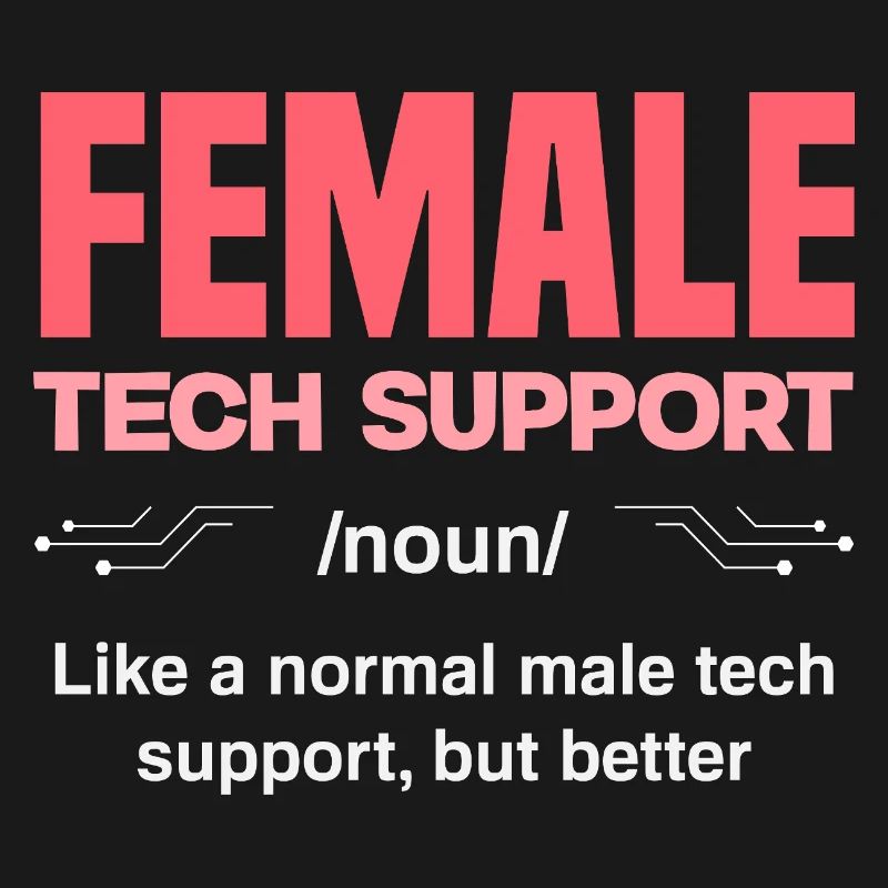 Tech Support Woman Definition IT Admin Computer