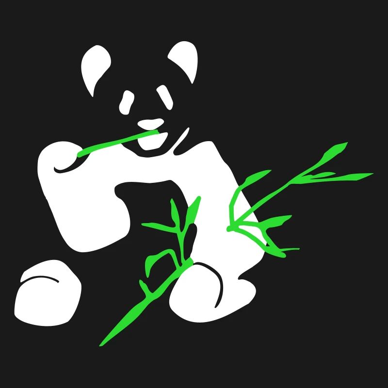 Panda with bamboo