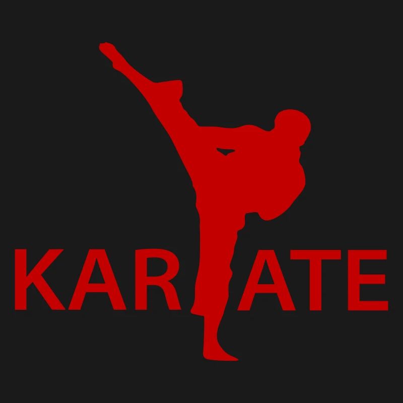 Karate Kick Silhouette