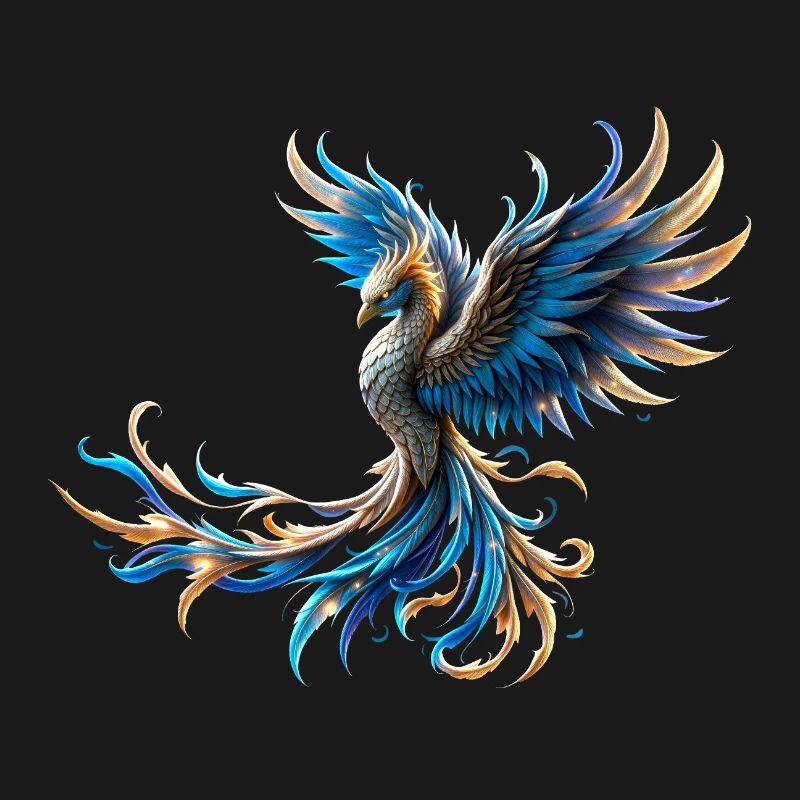 Fire Blue Phoenix