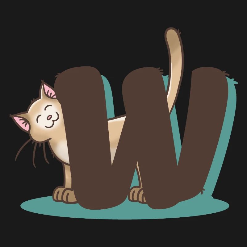 Cat Letter W