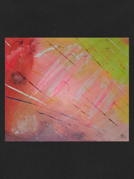 Neon Diagonal Stripe Abstract