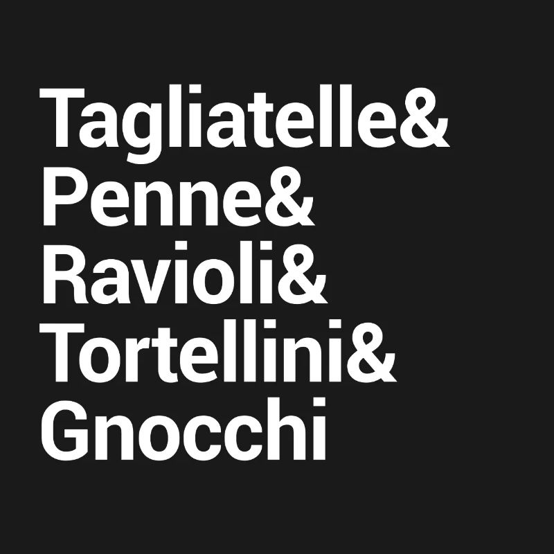 Pasta Culinary Typography Design