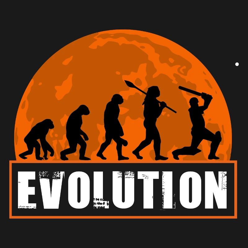 Evolution of Cricket Player Batsman Silhouette