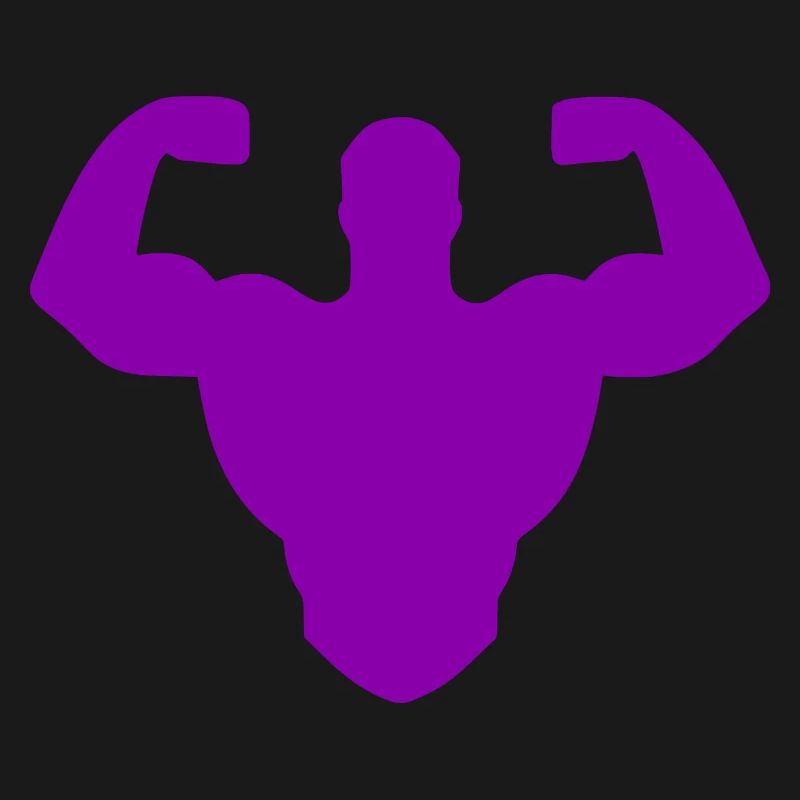Silhouette de bodybuilder - Force double des biceps