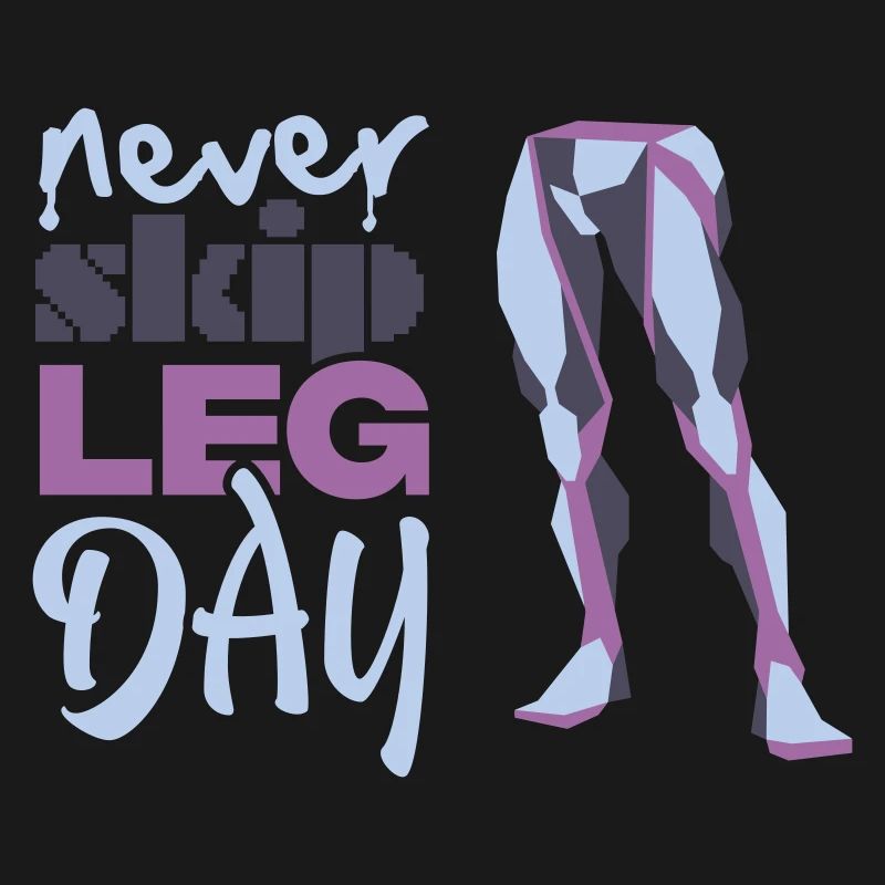 Graphique Never Glid Leg Day