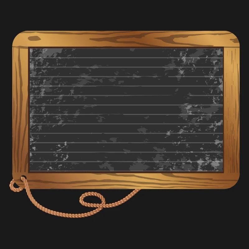 empty black slate for labeling