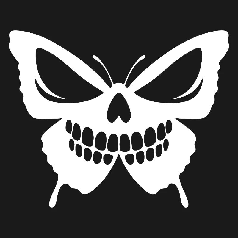 Intricate Butterfly Skull Design