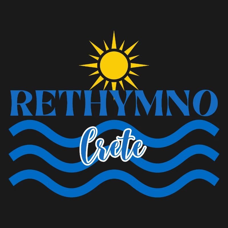 Conception de la vague du coucher de soleil de Réthymnon