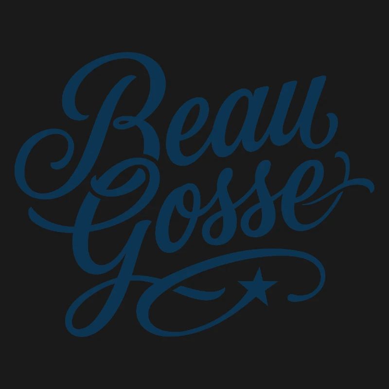 Beau Gosse Script Bleu