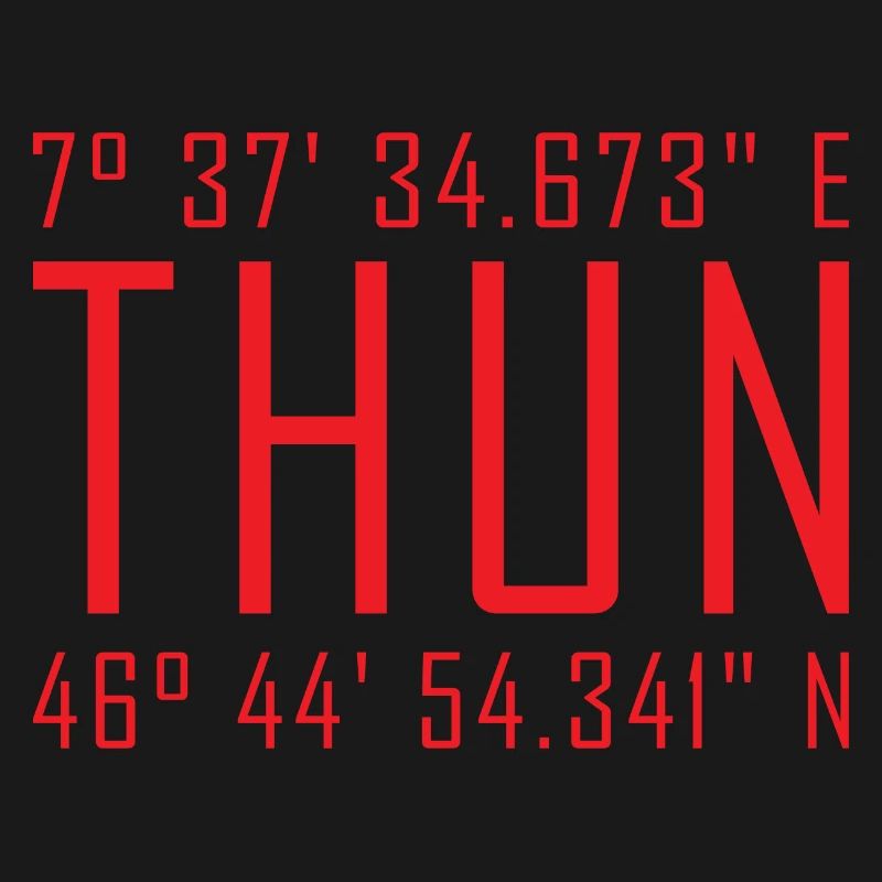 Coordonnées de Thun – Déclaration de faute de frappe rouge