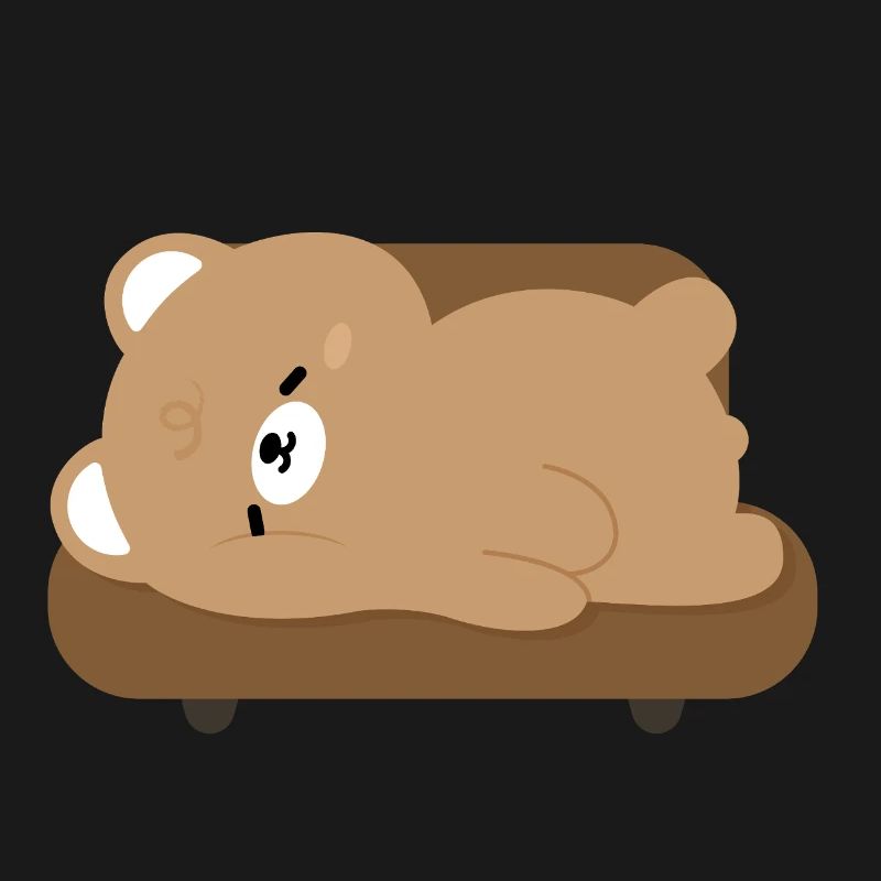 Müder Eisbär auf Sofa