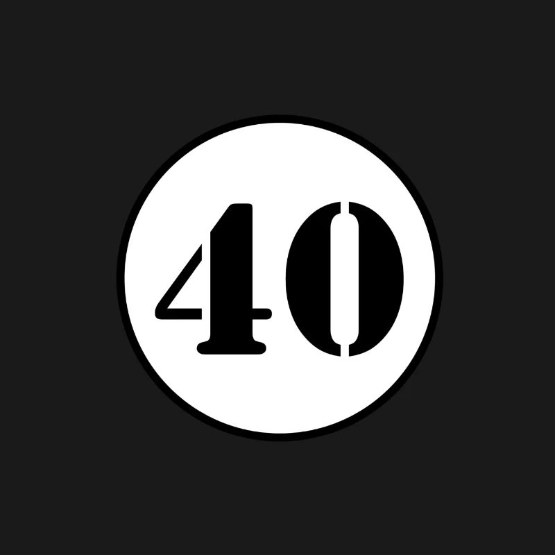 NUMMER 40 Vierzig Geburtstag Geschenk