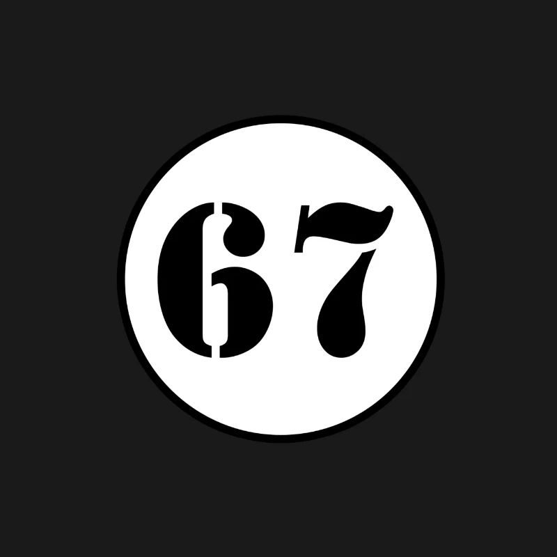 NUMMER 67 Siebenundsechzig Geburtstag Geschenk