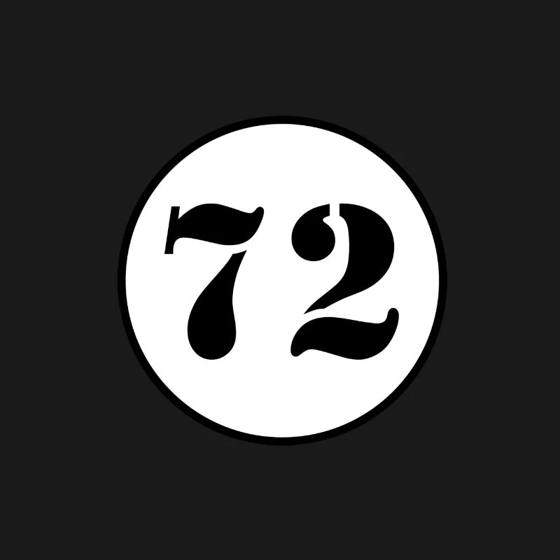 NUMMER 72 Zweiundsiebzig Geburtstag Geschenk