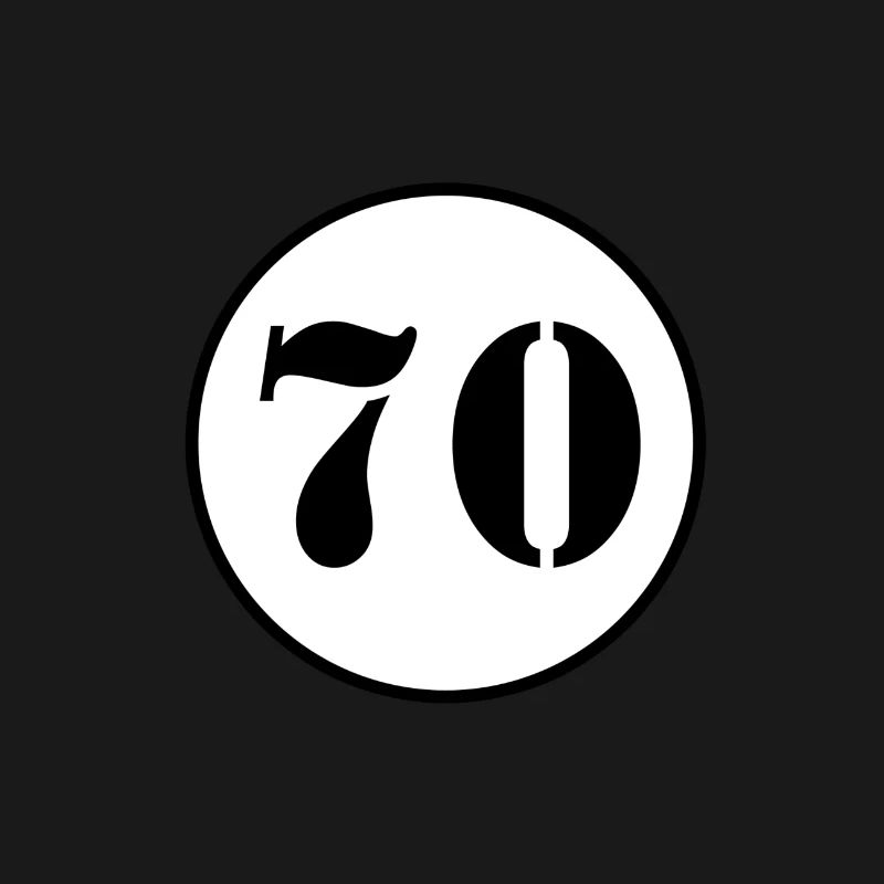 NUMMER 70 Siebzig Geburtstag Geschenk
