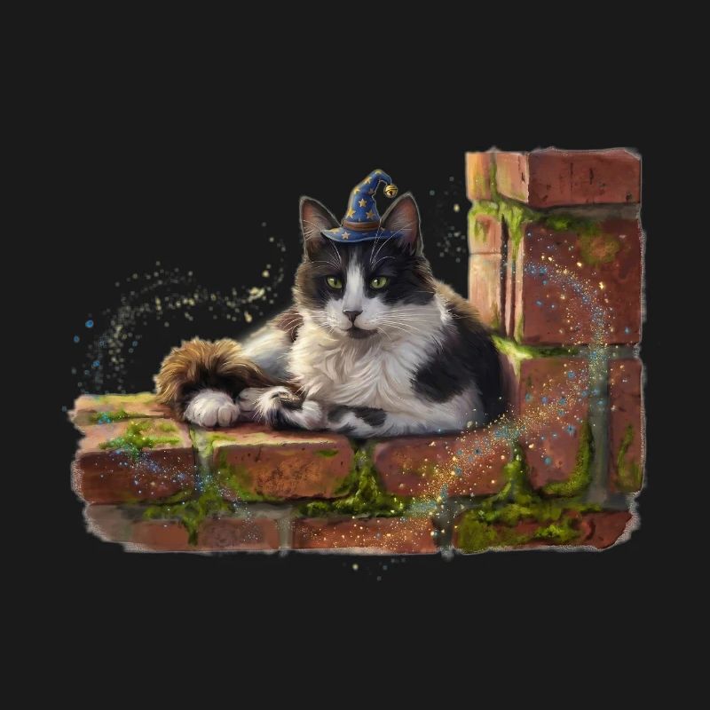 Le Sorcier Chat sur le Mur