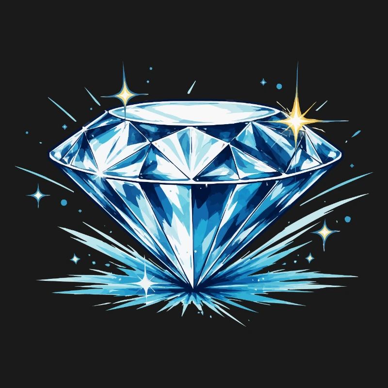 Eisblauer Diamant