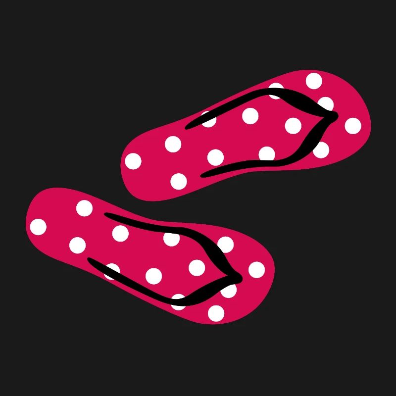 Babouches Toadstool Tongs Points Dots Été