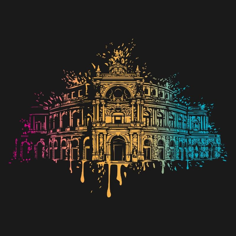 Bunte Semperoper Dresden Kunst