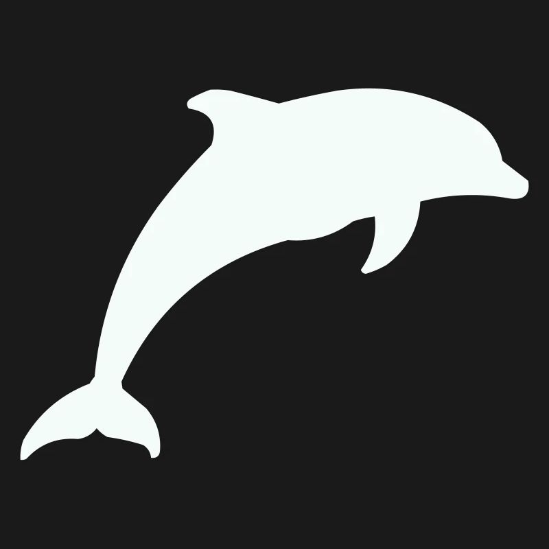 Glowing Dolphin Silhouette