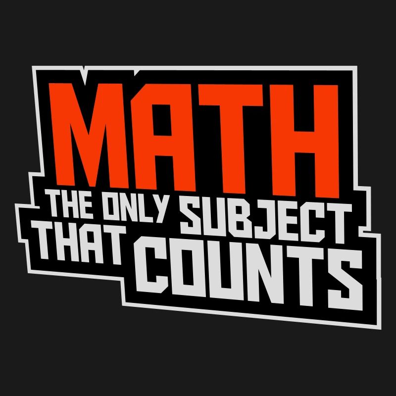 Math The Only Subject That Counts Nerd Mathe Logo
