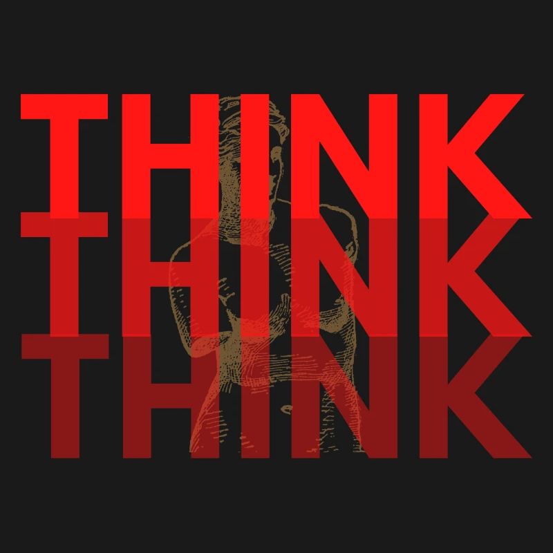 Typographie Superposée Red Think