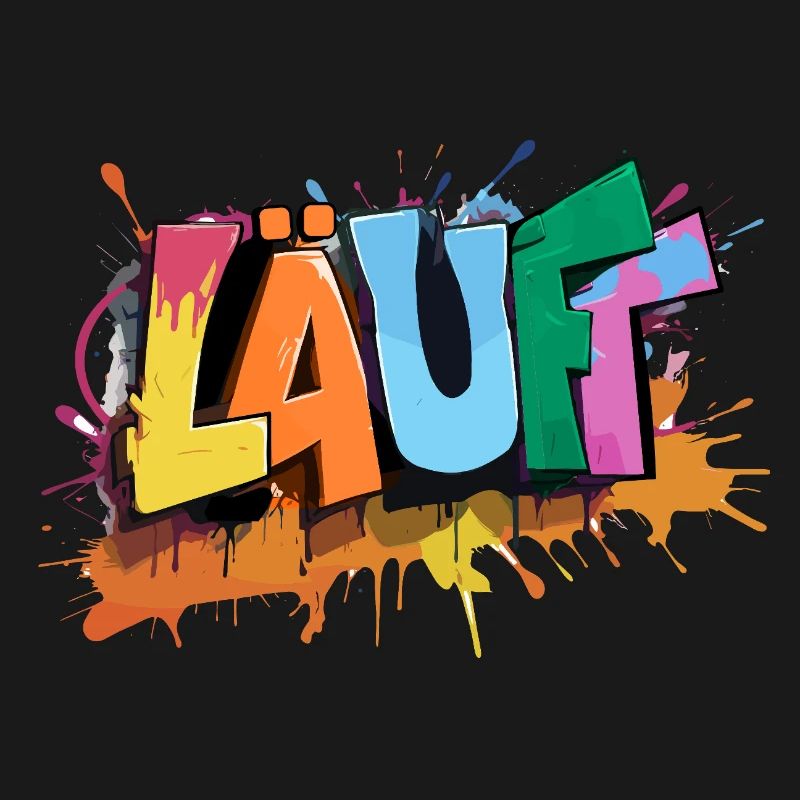 Läuft Statement Läufer Graffiti Lustige Sprüche