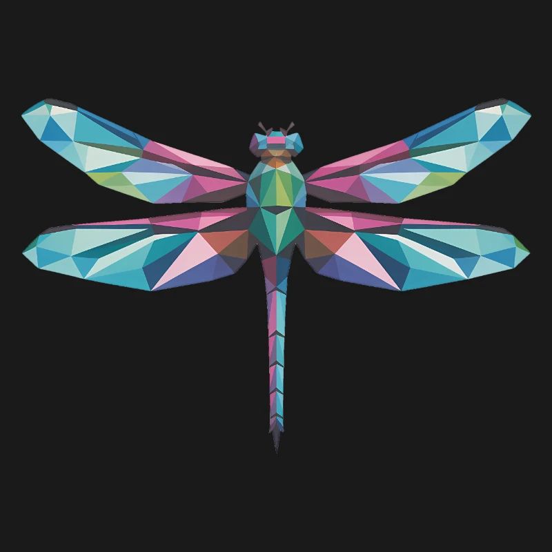 Libellule - Logo Low Poly cool