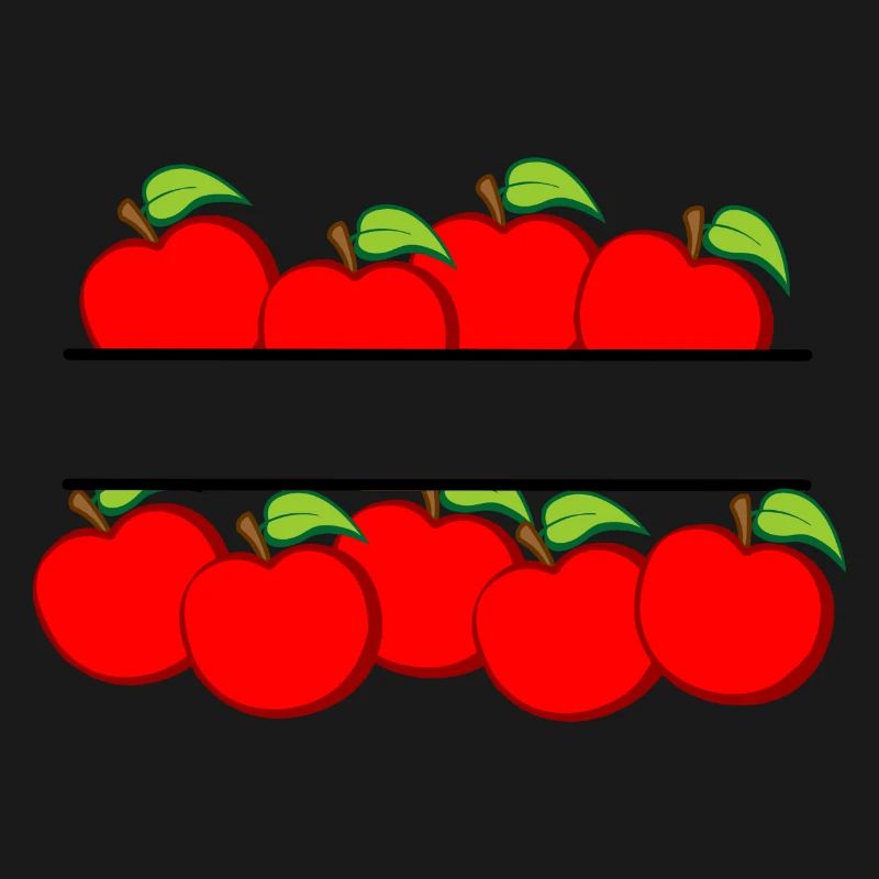 Äpfelfahne mit rotem Apfel