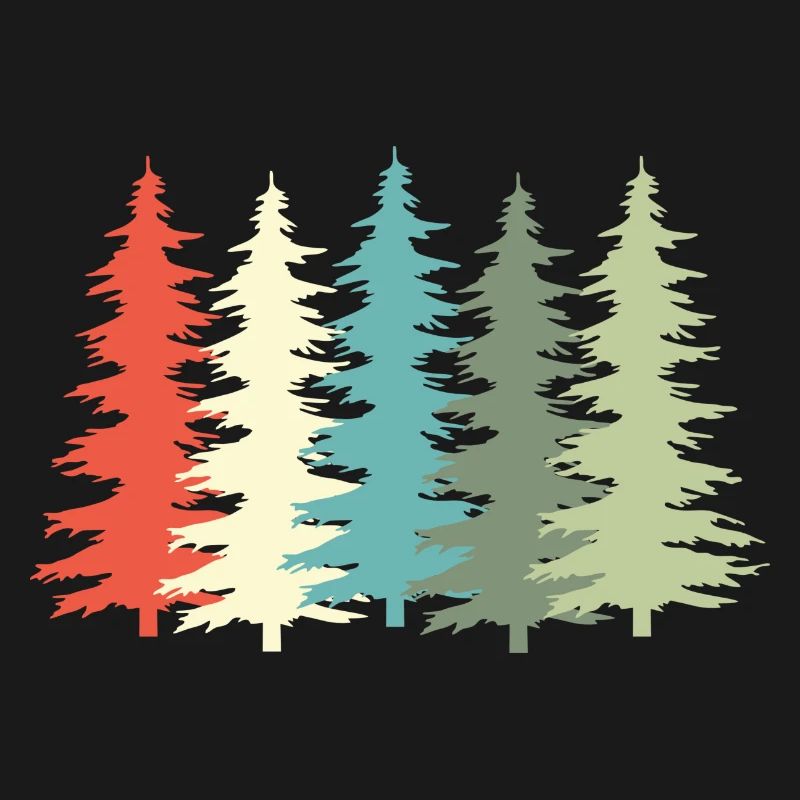 Wald Vintage Baum Retro