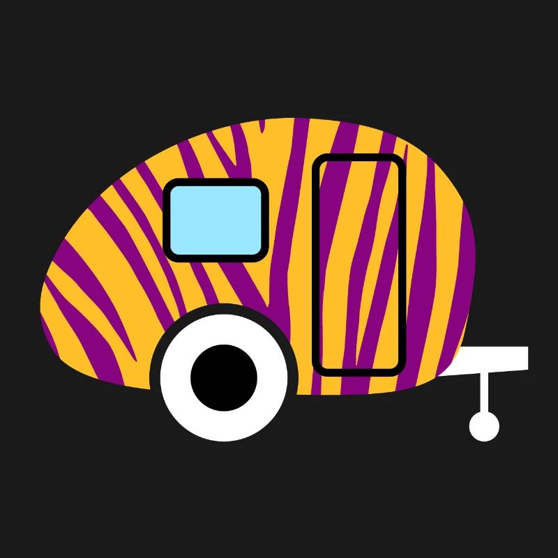 Caravan Caravan Zebra Pattern Animal Print Camper