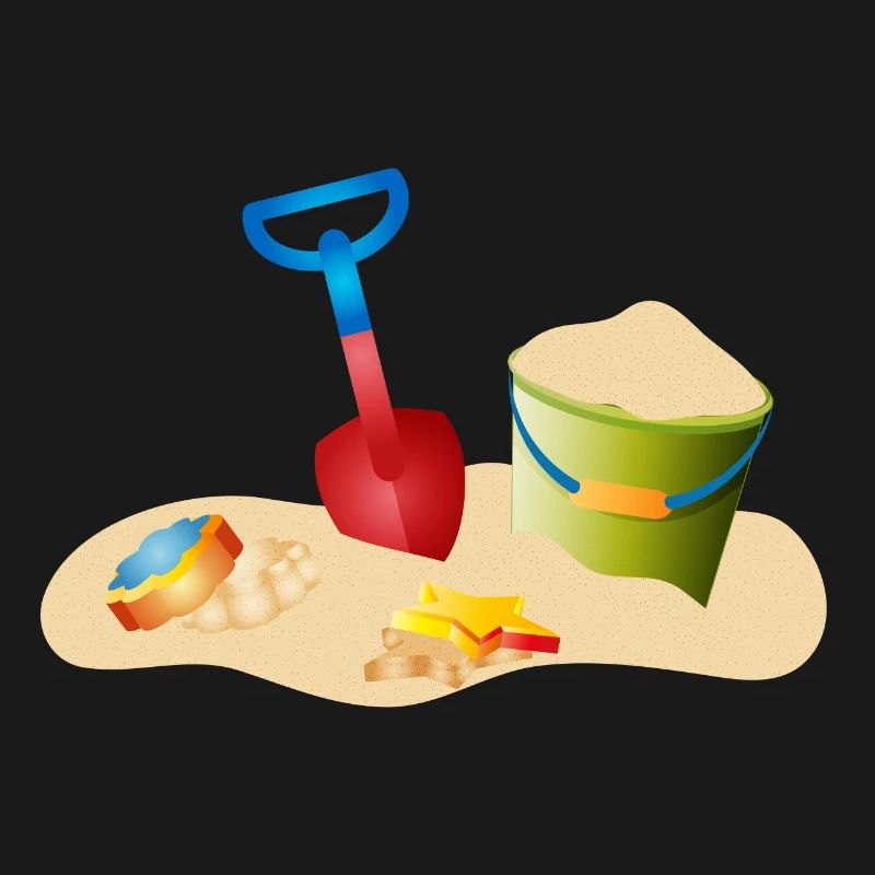 Sand Spielzeug am Strand oder im Sandkasten