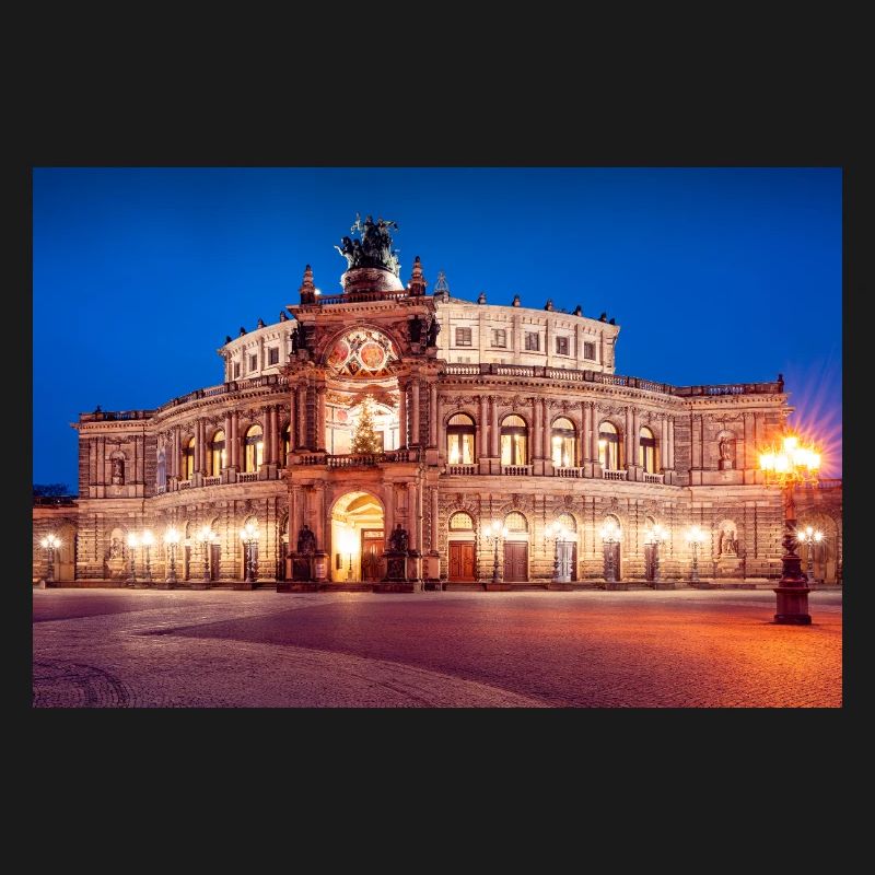Semperoper de Dresde en soirée
