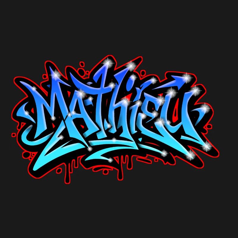 Mathieu Graffiti Neon Printable on Textile