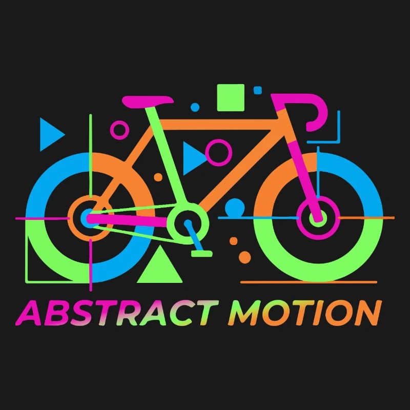 Neon Abstract Bicycle Motion