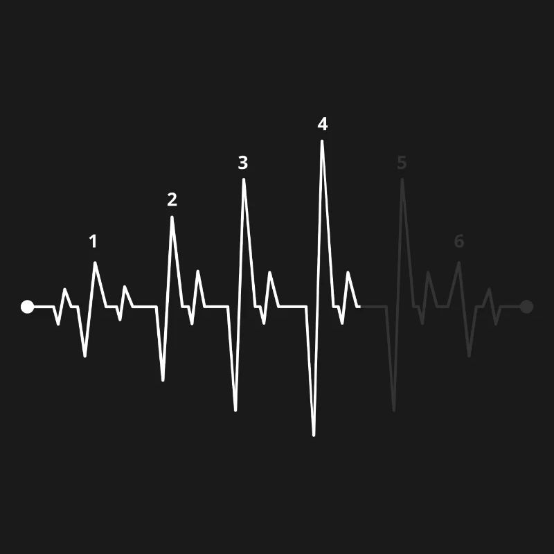 Graphique Pulse Wave Heartbeat