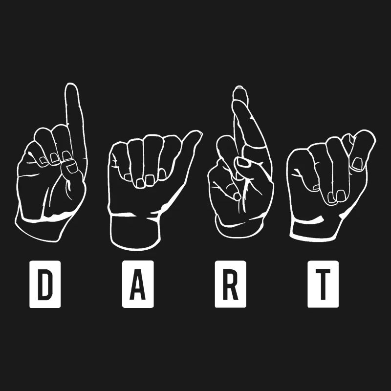 Dart,Darts,Dart-Gebärdensprache_Wei ß