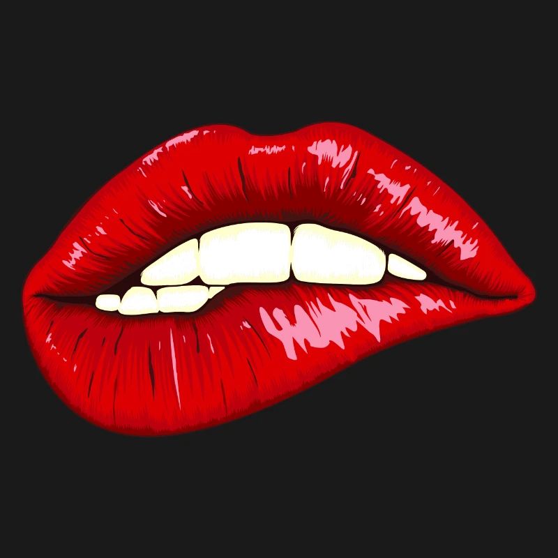 Expressive lips with shine